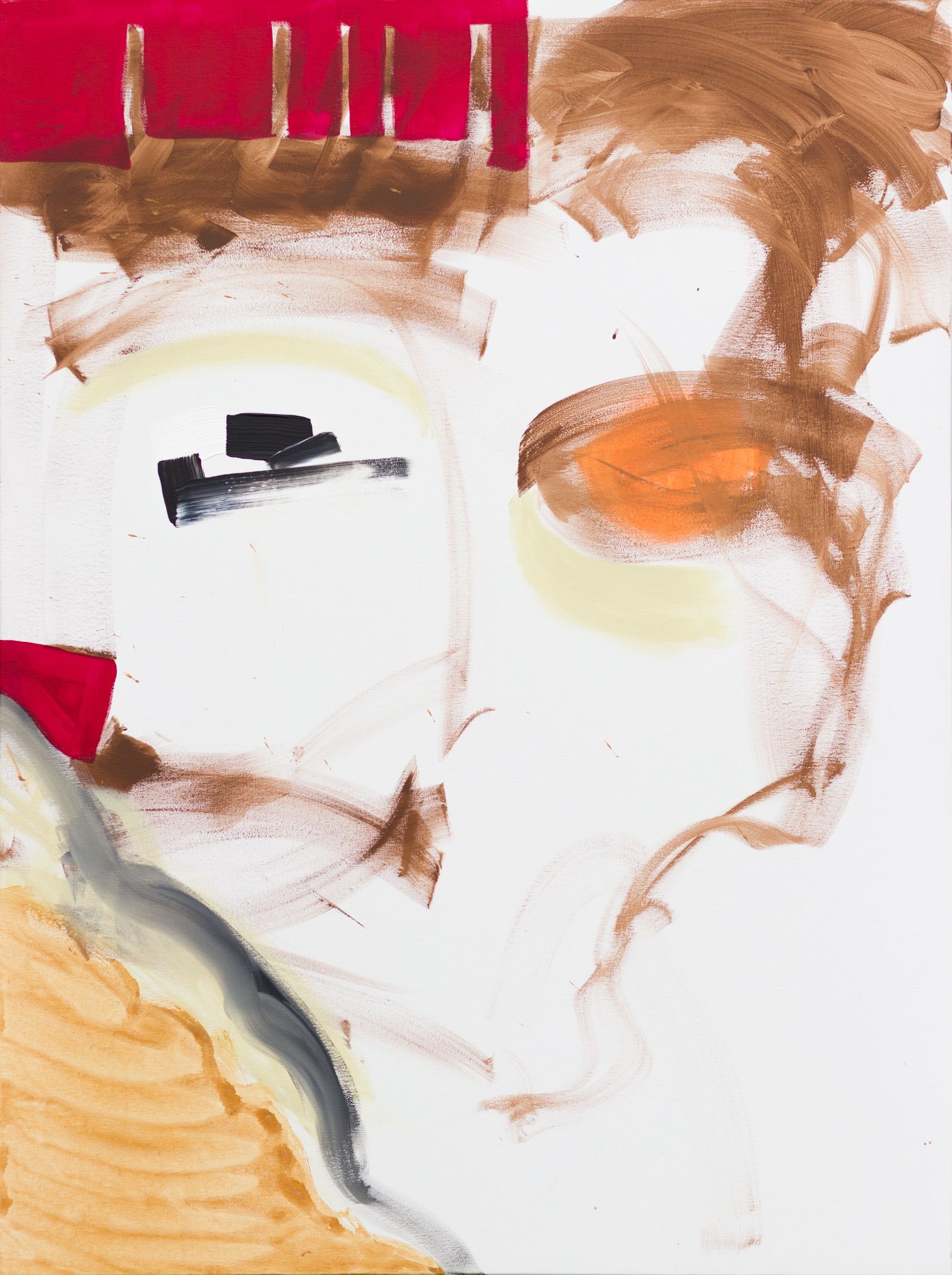 Man with a Comb Smoking Pipe painting